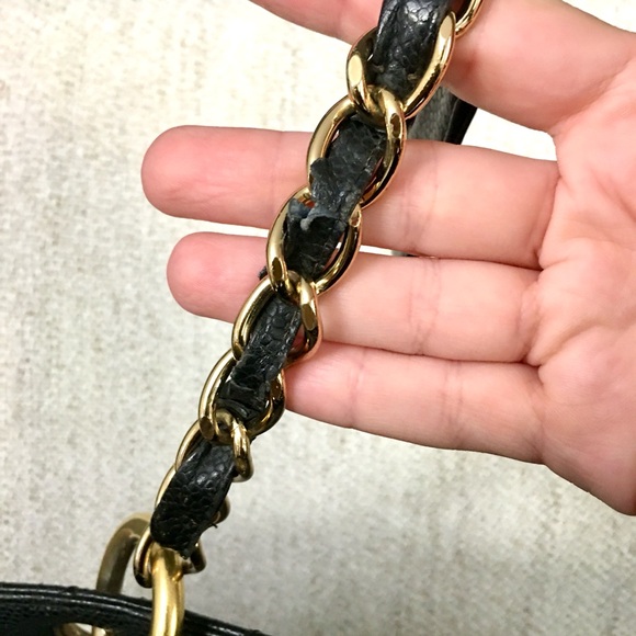 CHANEL Caviar Quilted Grand Shopping Tote GST tote bag black leather - Picture 9 of 16